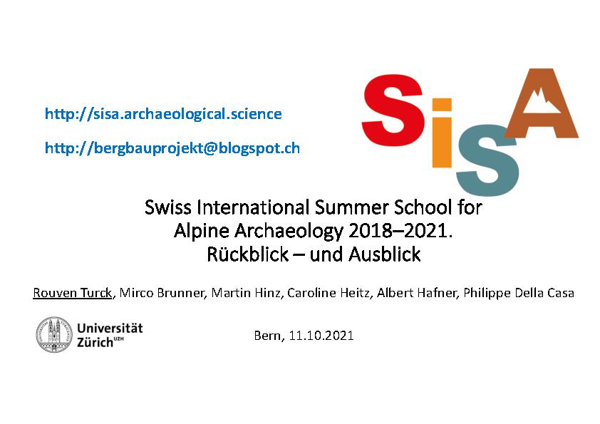 Protected: Turck, Rouven, et al: Swiss International Summer School for Alpine Archaeology 2018–2021. Rückblick – und Ausblick